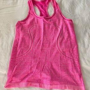 Pink Lululemon Swiftly Tech Racerback Tank Top